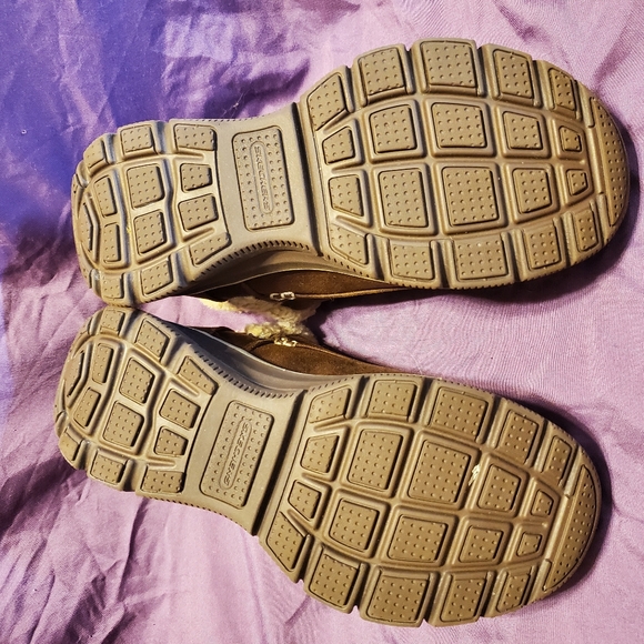 Skechers easy going gold rush casual boots vegan leather faux fur size 6 - Picture 9 of 10